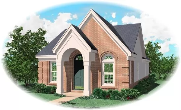 image of single story traditional house plan 8103